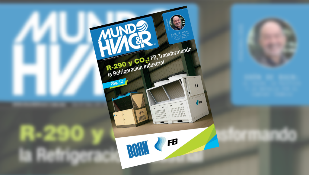 Portada de la revista Mundo HVAC&R, edición septiembre 2025, destacando el artículo sobre refrigerantes R-290 y CO2 para la refrigeración industrial.